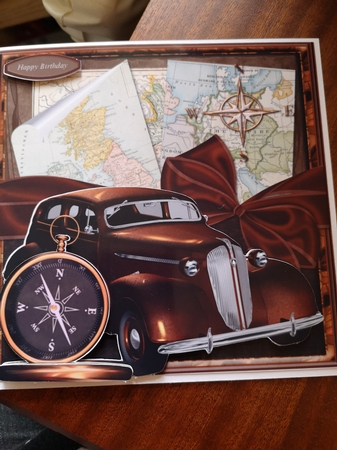 Vintage Car Card Front by Natalie Rawling