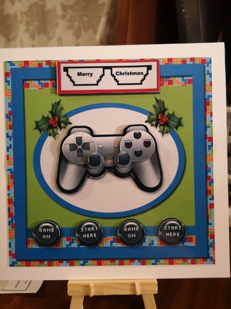 Christmas Video Games Gamer Playstation Card Front Featured Gallery Photo