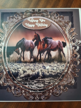 Horses bithday card by Natalie Rawling