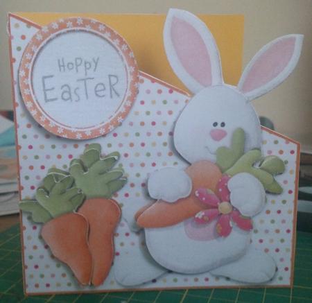 I Have Carrots Diagonal Over the Edge Easter Card by Natasha Fieldhouse