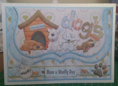 Have a Woofly Day Dogs Life Bracket Mock Envelope Card Front by Natasha Fieldhouse