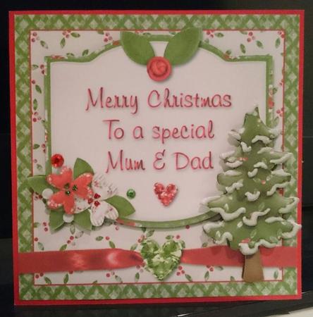 Merry Christmas to a Special Mum & Dad Card Front by Natasha Fieldhouse