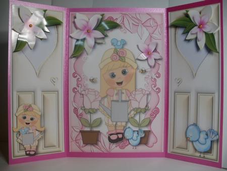 How Sweet is My Garden with Pink Roses, Gatefold by Natasha Lowe