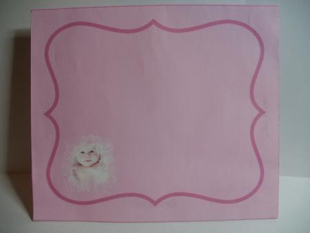 New Baby Girl Matching Easel Card Envelope by Natasha Lowe