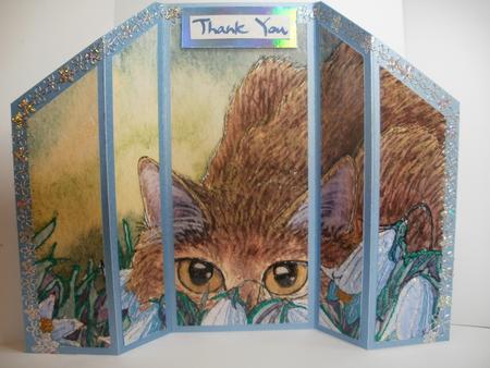 Cat Stalking Through the Harebells Theatre Fold by Natasha Lowe