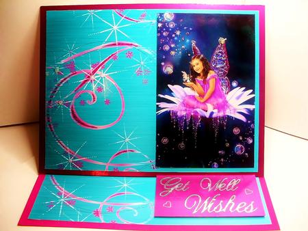 Blue Metallic Swirls Background by Natasha Lowe