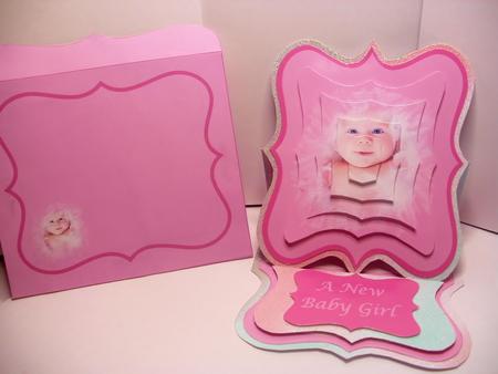 New Baby Girl Easel Card by Natasha Lowe