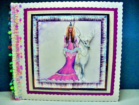 Snow Queen and Stag by Natasha Lowe