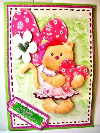 Lots of Heart, Love Kitty in Ornate Frame by Natasha Lowe