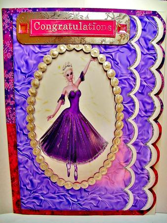A4 Purple Ballerina by Natasha Lowe