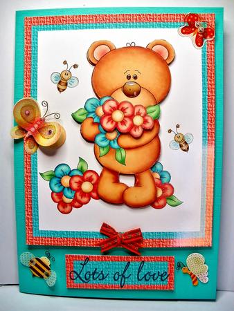 Flowers for You Card Front by Natasha Lowe