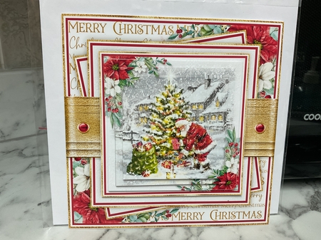 Santa 7x7 inch No.3 by Michelle Wesley