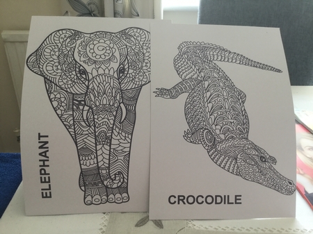 African Animals Zentangle / Colouring Pages by Michelle Wesley