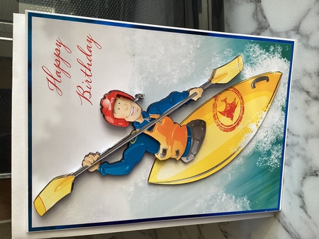 Canoe/kayak Dude A4. by Michelle Wesley