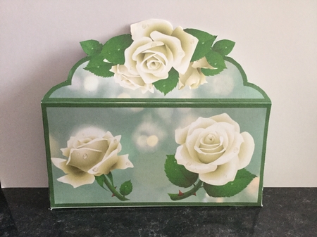 Ladies White Rose wallet/pocket/envelope for vouchers/money or gift cards by Michelle Wesley