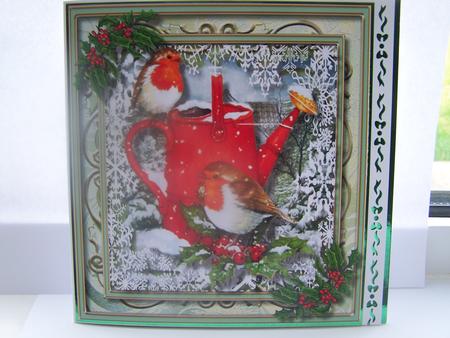 Beautiful Robins on a Watering Can  by Michelle Wesley