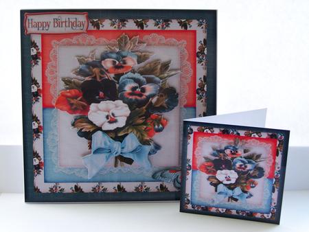 Cardtopper All About Pansy Red 390 by Michelle Wesley