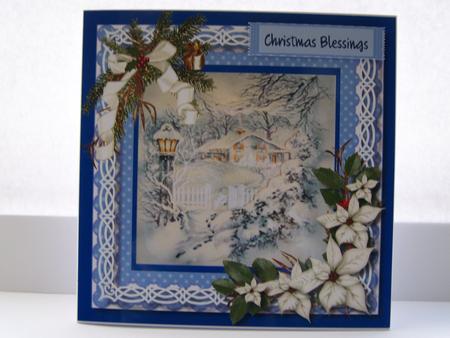 Lovely Christmas Scene in Blue  by Michelle Wesley