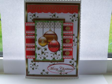 Rectangle Sketch Card - Christmas Baubles by Michelle Wesley
