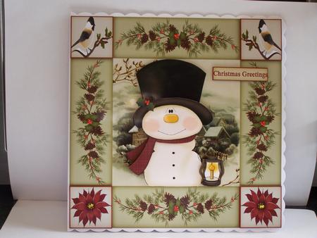 Cardtopper Snowman Kisses 585 by Michelle Wesley