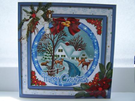 Lovely Christmas Scene with Deers  by Michelle Wesley