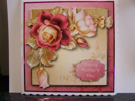Pretty Pink & Gold Roses by Michelle Wesley
