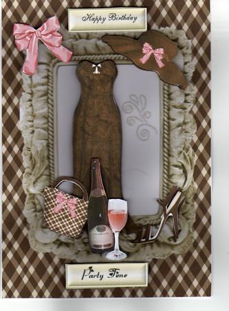 Lovely Brown Check and Pink Ladies Accessories by Kay Bowley