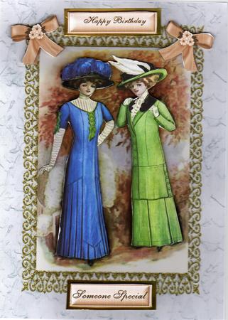 Vintage Ladies in Ornate Frame by Kay Bowley