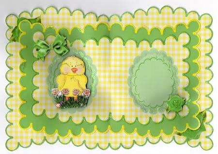 Scalloped Book Pages, Easter Chick by Kay Bowley