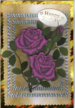 Beautiful Red Roses in a Diamond Frame by Kay Bowley