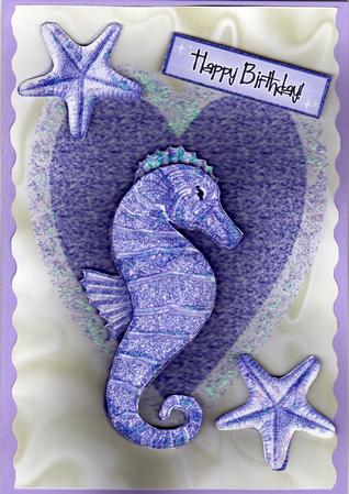 Purple Seahorse by Kay Bowley