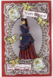 Elegant Lady on Lace Background by Kay Bowley