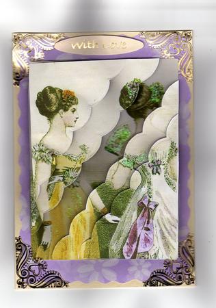 Lovely Vintage Ladies Wavy Side Panels by Kay Bowley