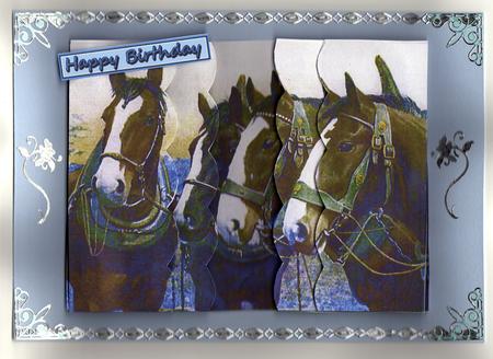 Beautiful Painting of Horses Wavy Side Stacker by Kay Bowley