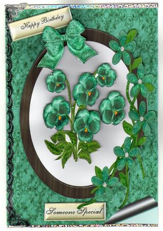 Pretty Flowers in a Frame Topper by Kay Bowley