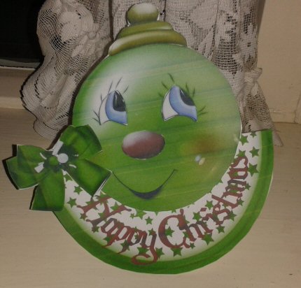 Funny Face Bauble Large Rocker Card by Kay Bowley