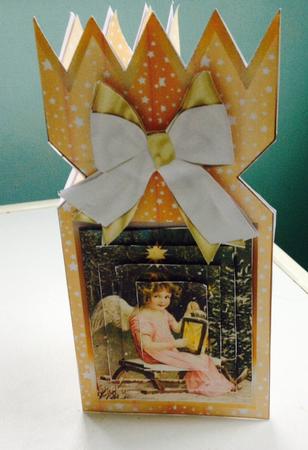 Vintage Angel with Lantern Christmas Cracker Card Kit by Kay Bowley