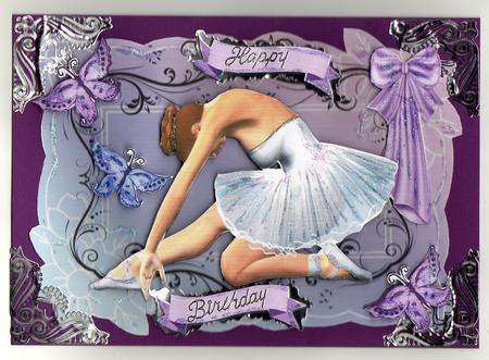 Beautiful Dancing Ballerina,with Butterflies by Kay Bowley