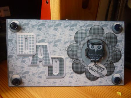 Happy Birthday Dad Owl Money Wallet Blue by Nicky Croft