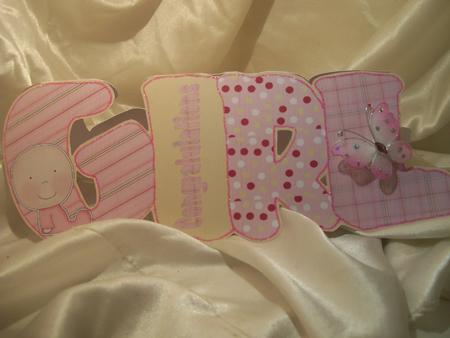 Baby Girl Word Card by Nicky Mason