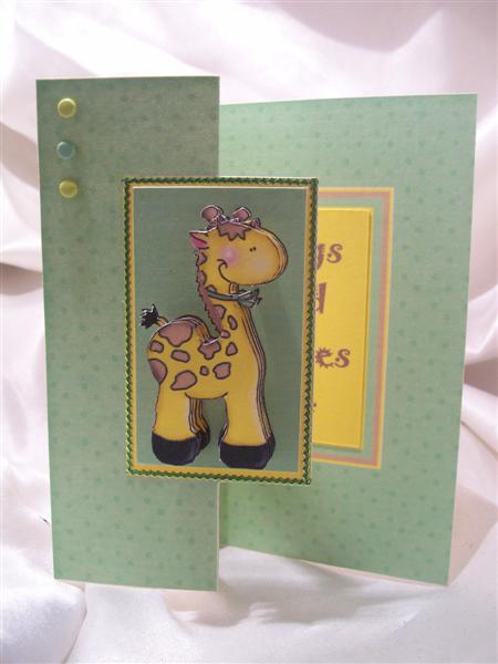 Geoffrey Giraffe Fold Back Card by Nicky Mason