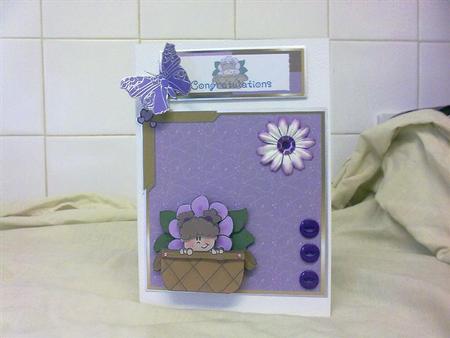 Baby in a Basket Card Front by Nicky Mason