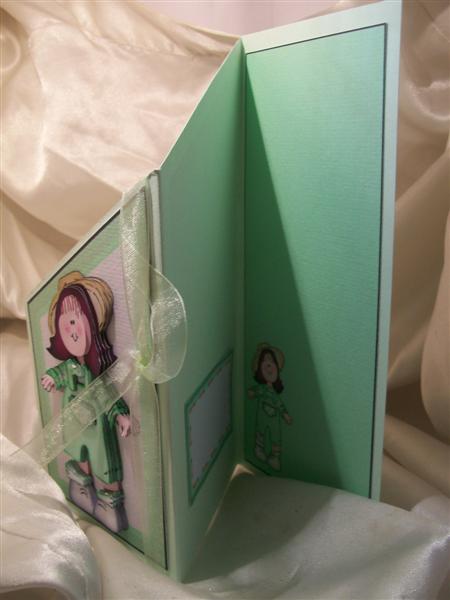Little Mint Girl Cascade Card by Nicky Mason