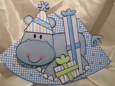 Rocking Hippo Decoupage Sheet by Nicky Mason