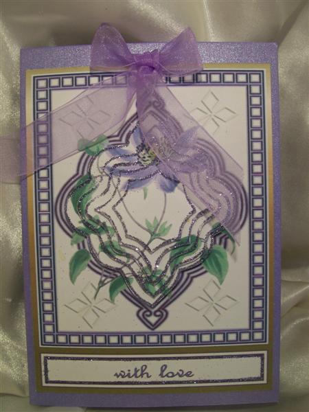 Lilac Clematis Stacker Card Front by Nicky Mason