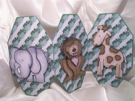 Jungle Buddies Trifold Card by Nicky Mason