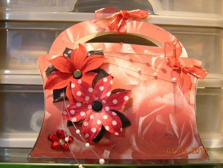 Red Roses Pillowbox Bag by Nicky Mason