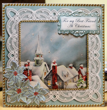 Blue Rooftops Best Friend Christmas 8in Sentiment Topper Featured Gallery Photo