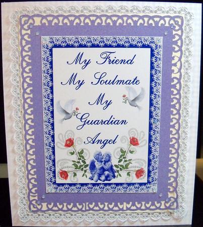 My Friend My Soulmate My Guardian Angel A4 Quick Card Front by Nikki Bevan