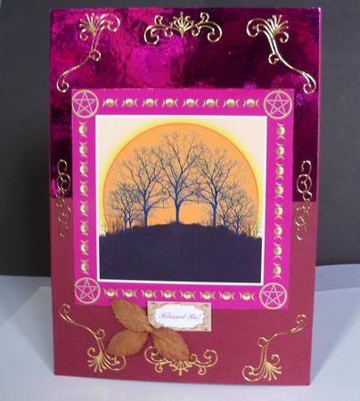 8 Inch Pagan Winter Sunrise Sunset on Purple + 6 Sentiments by Nikki Bevan